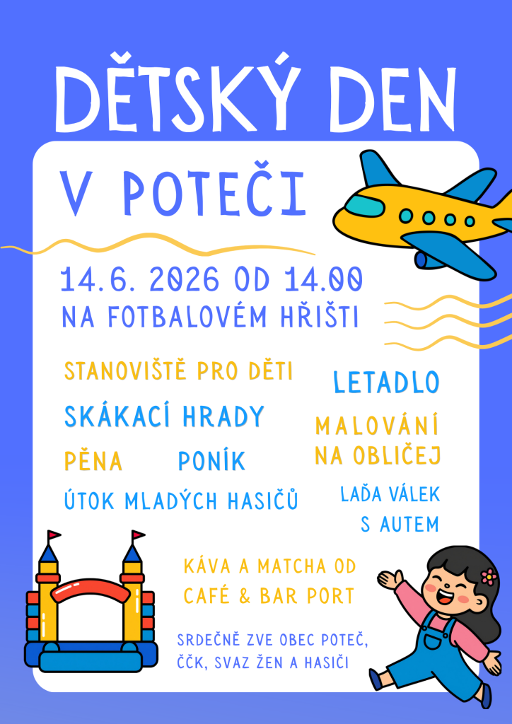Srdečně Vás zve obec Poteč, ČČK, svaz vesnických žen a SDH Poteč
